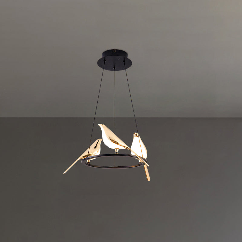 WOMO Gold Bird Round Chandelier - WM2512d