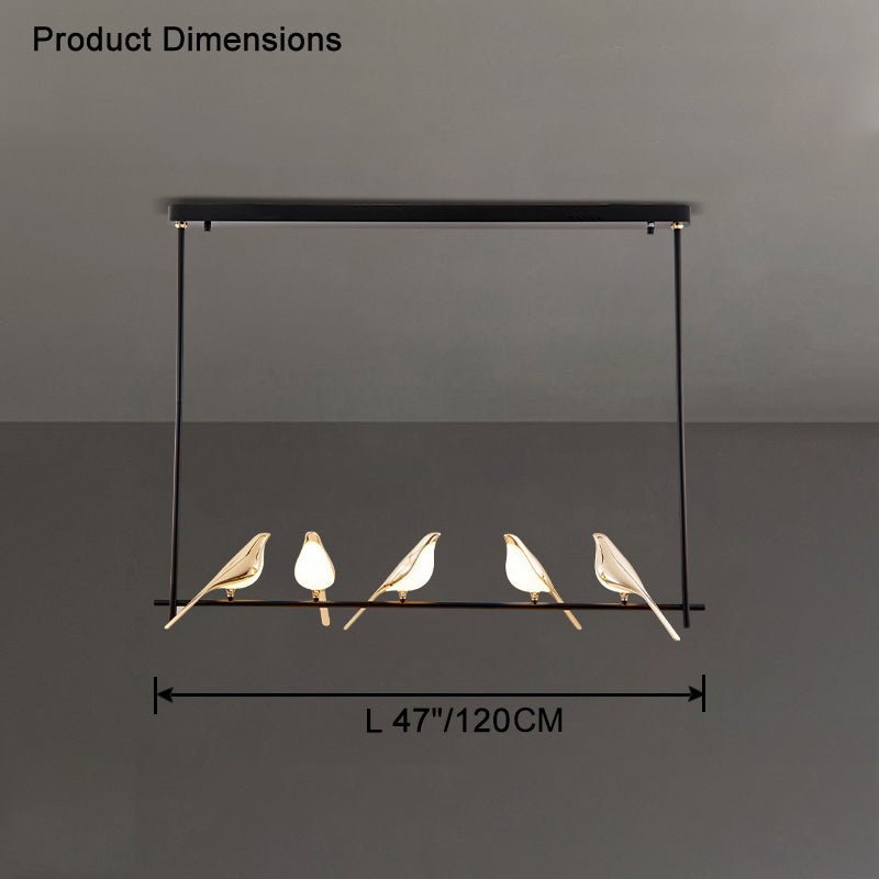 Lámpara de araña lineal WOMO Gold Bird-WM2512b
