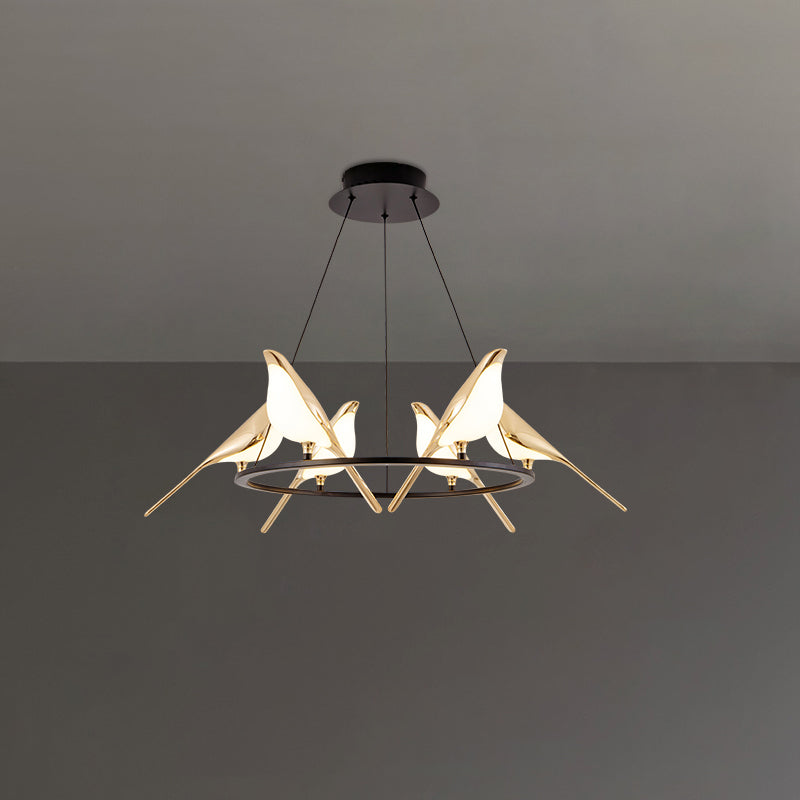 WOMO Gold Bird Round Chandelier - WM2512d