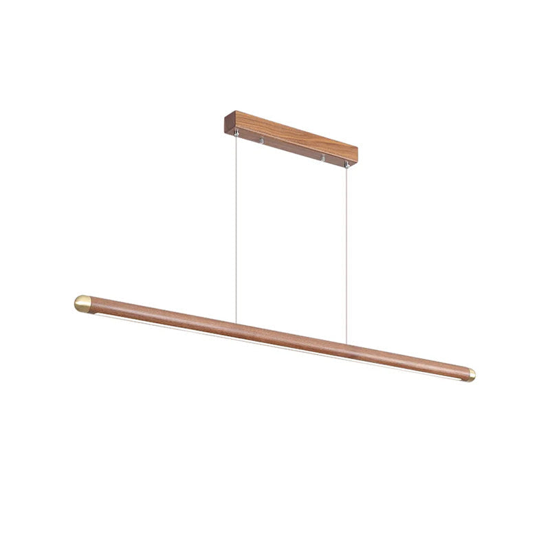 Lámpara colgante lineal LED WOMO color nogal - WM2520