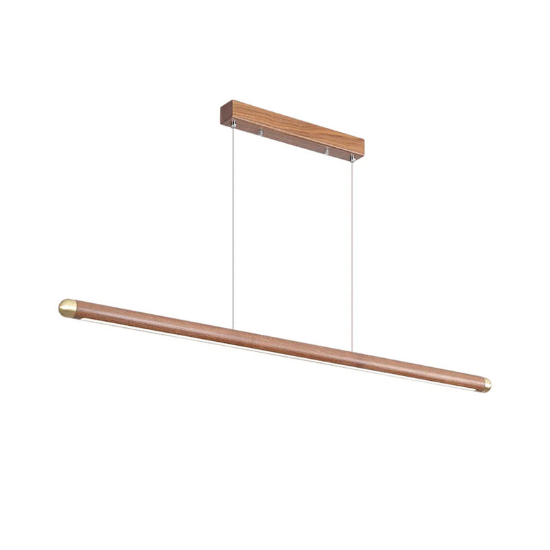 Lámpara colgante lineal LED WOMO color nogal - WM2520