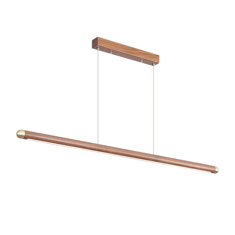 Lámpara colgante lineal LED WOMO color nogal - WM2520