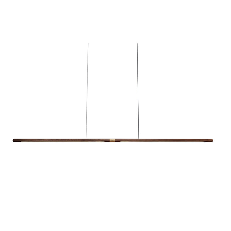 Lámpara colgante lineal LED WOMO color nogal - WM2520