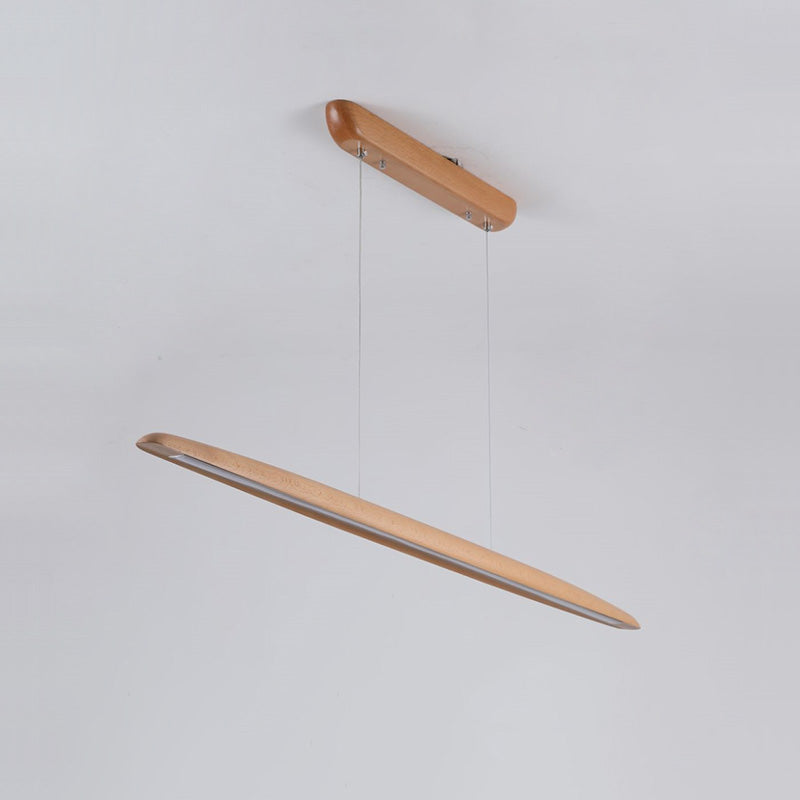 Lámpara colgante lineal LED de madera WOMO-WM2523