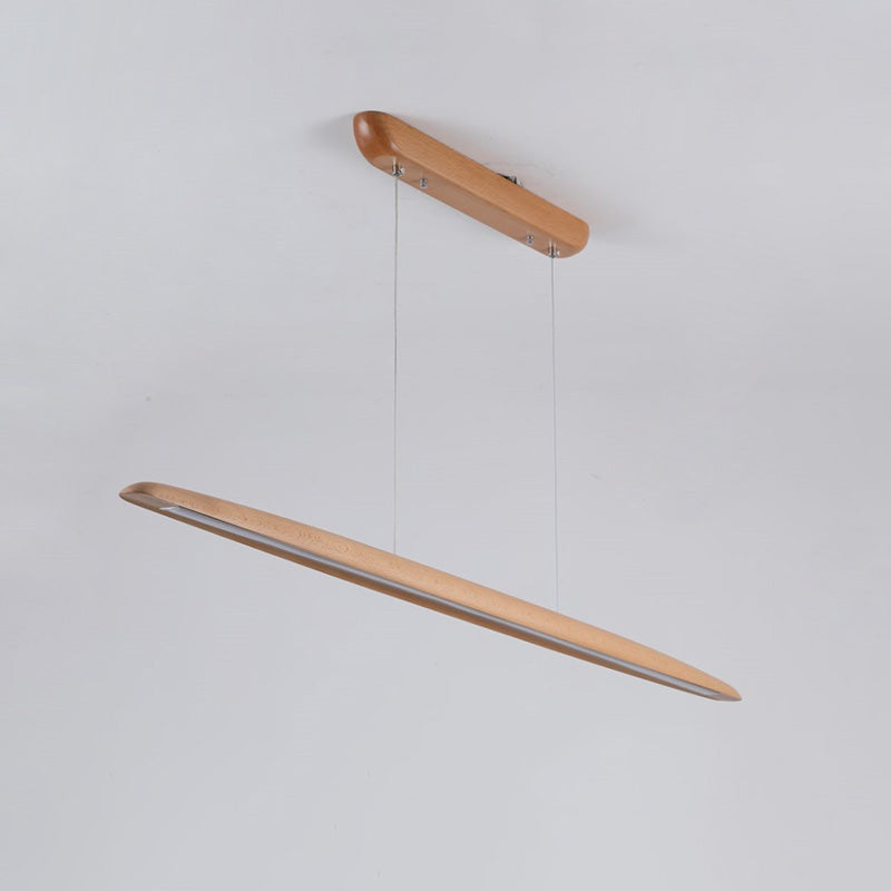 Lámpara colgante lineal LED de madera WOMO-WM2523