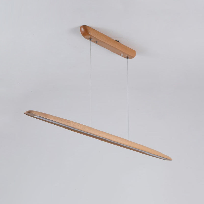Lámpara colgante lineal LED de madera WOMO-WM2523