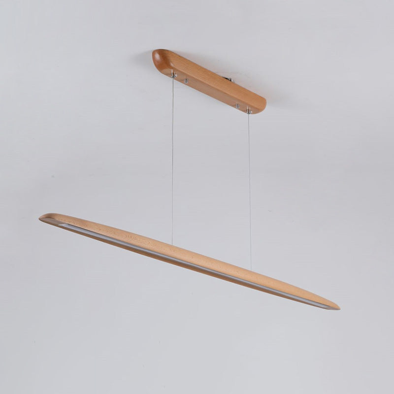 Lámpara colgante lineal LED de madera WOMO-WM2523