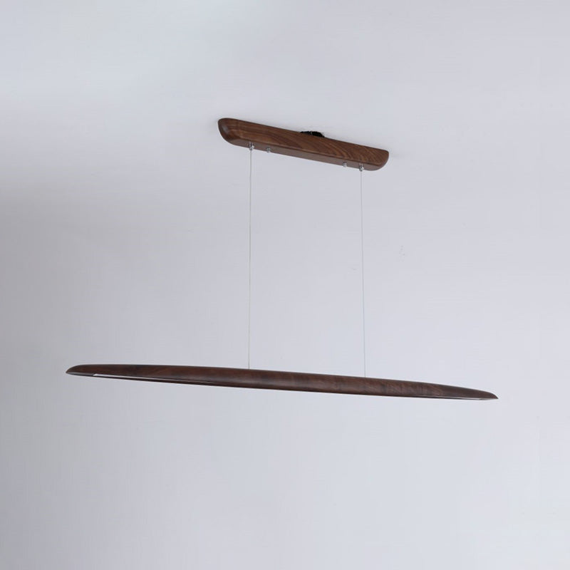 Lámpara colgante lineal LED de madera WOMO-WM2523