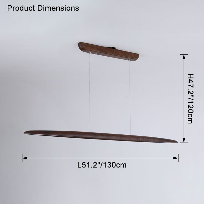 Lámpara colgante lineal LED de madera WOMO-WM2523