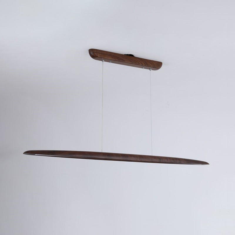 Lámpara colgante lineal LED de madera WOMO-WM2523