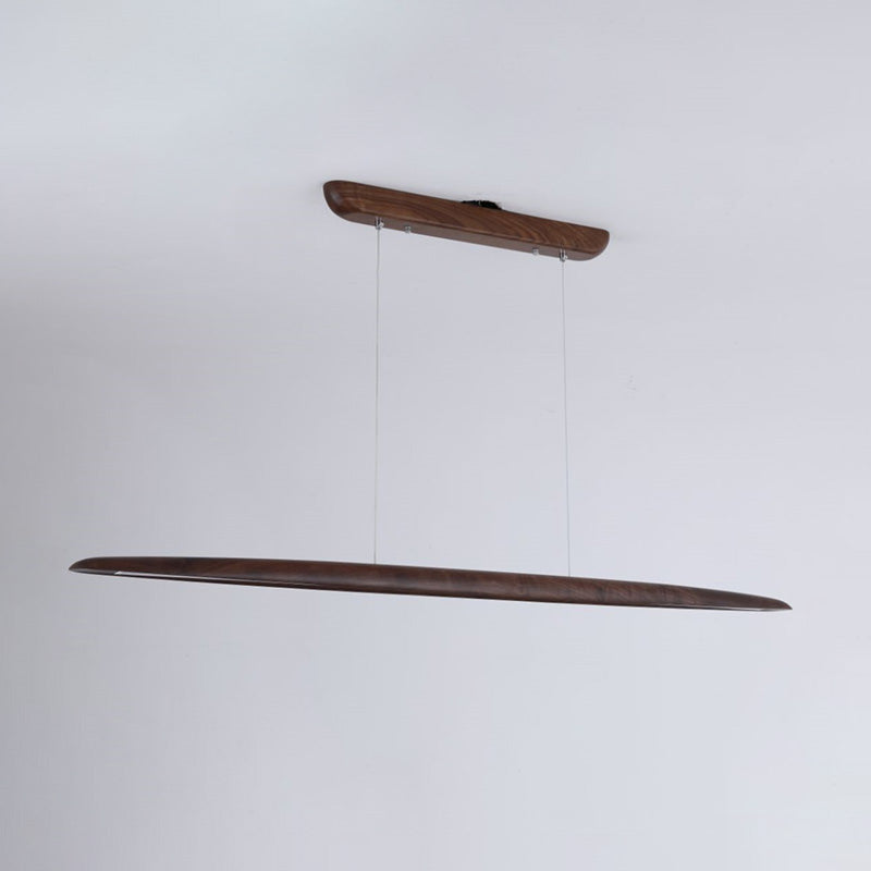 Lámpara colgante lineal LED de madera WOMO-WM2523