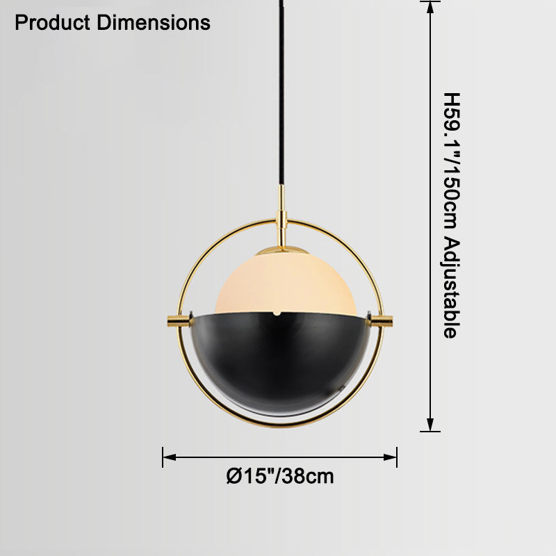 WOMO Lámpara colgante de globo de cristal ajustable - WM2563