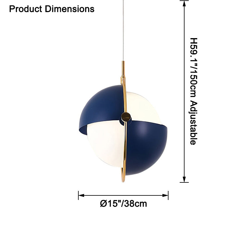 WOMO Lámpara colgante de globo de cristal ajustable - WM2563