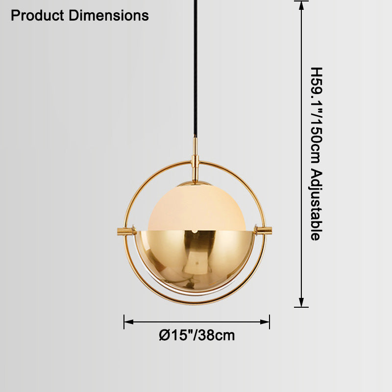 WOMO Lámpara colgante de globo de cristal ajustable - WM2563