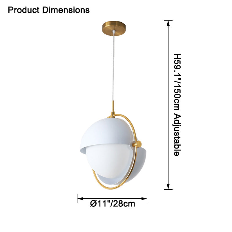 WOMO Lámpara colgante de globo de cristal ajustable - WM2563