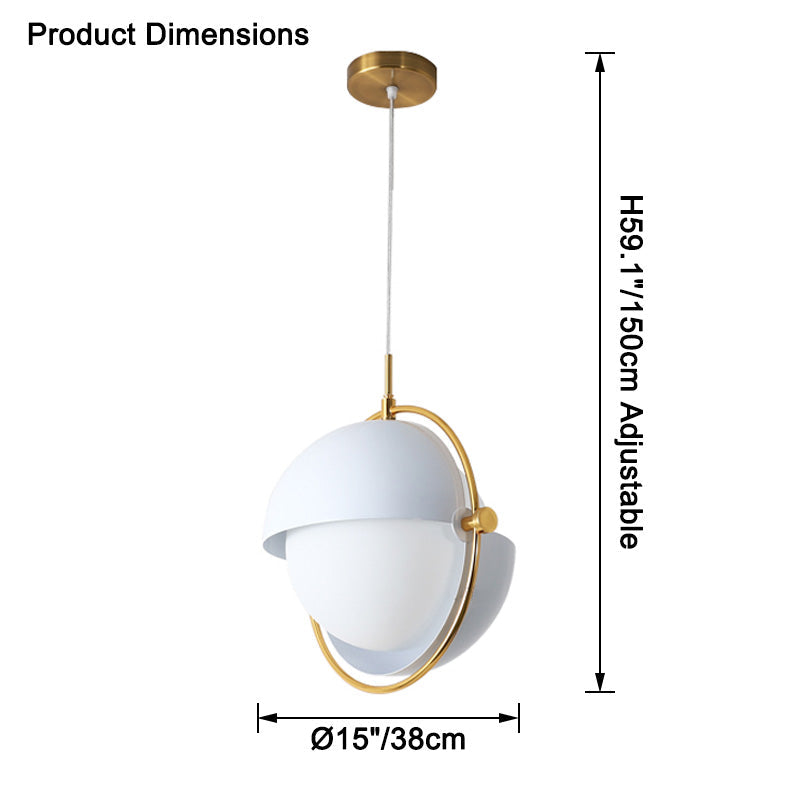 WOMO Lámpara colgante de globo de cristal ajustable - WM2563