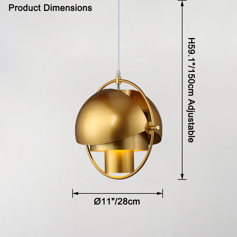 WOMO Lámpara colgante de globo de metal ajustable - WM2564