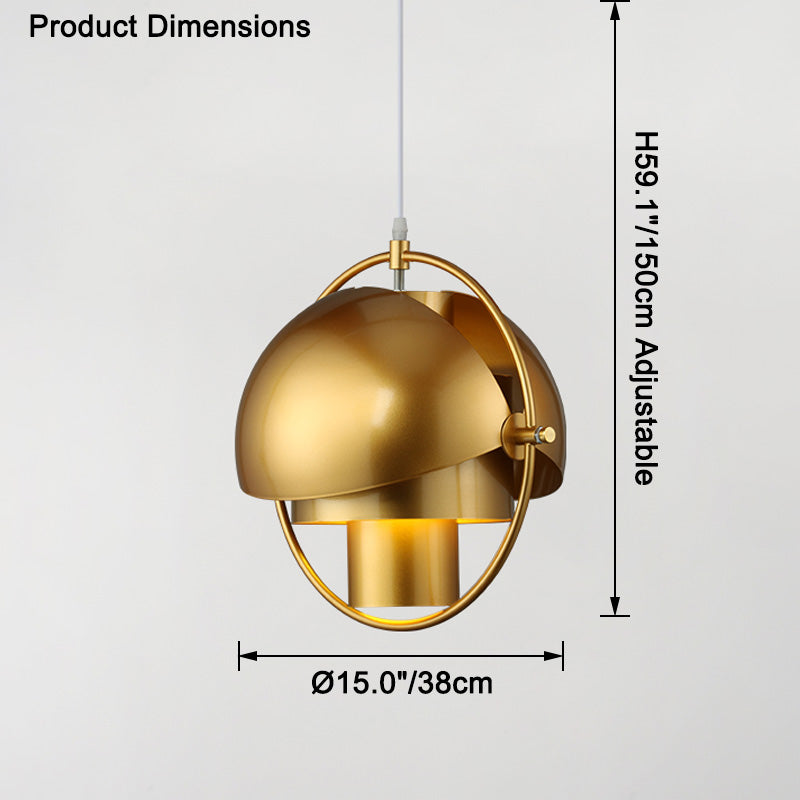WOMO Lámpara colgante de globo de metal ajustable - WM2564