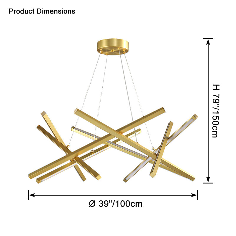 Lámpara de araña LED WOMO Stick-WM2583