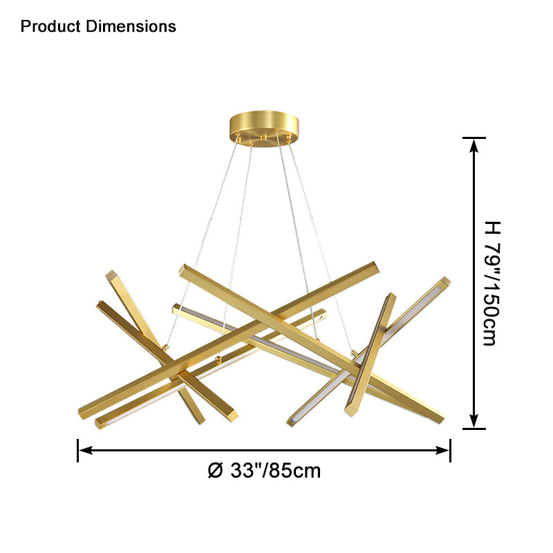 Lámpara de araña LED WOMO Stick-WM2583