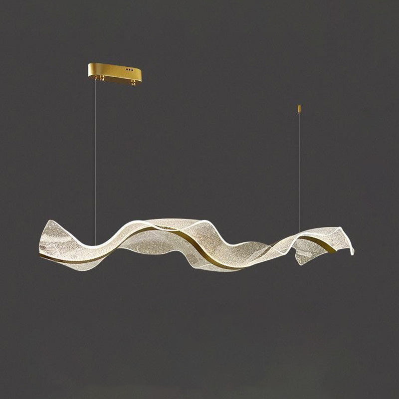 Lámpara de araña acrílica WOMO Wave Ribbon-WM2596