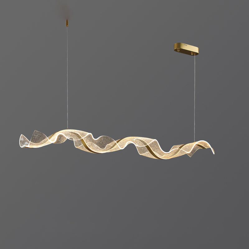 Lámpara de araña acrílica WOMO Wave Ribbon-WM2596