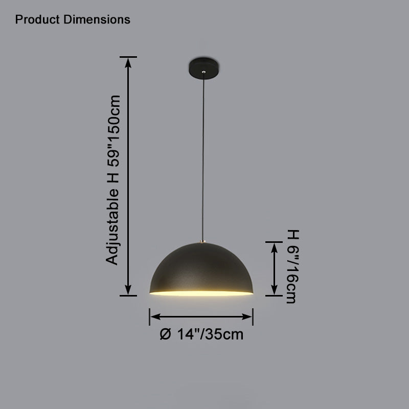 Lámpara colgante WOMO Dome de hierro - WM2621
