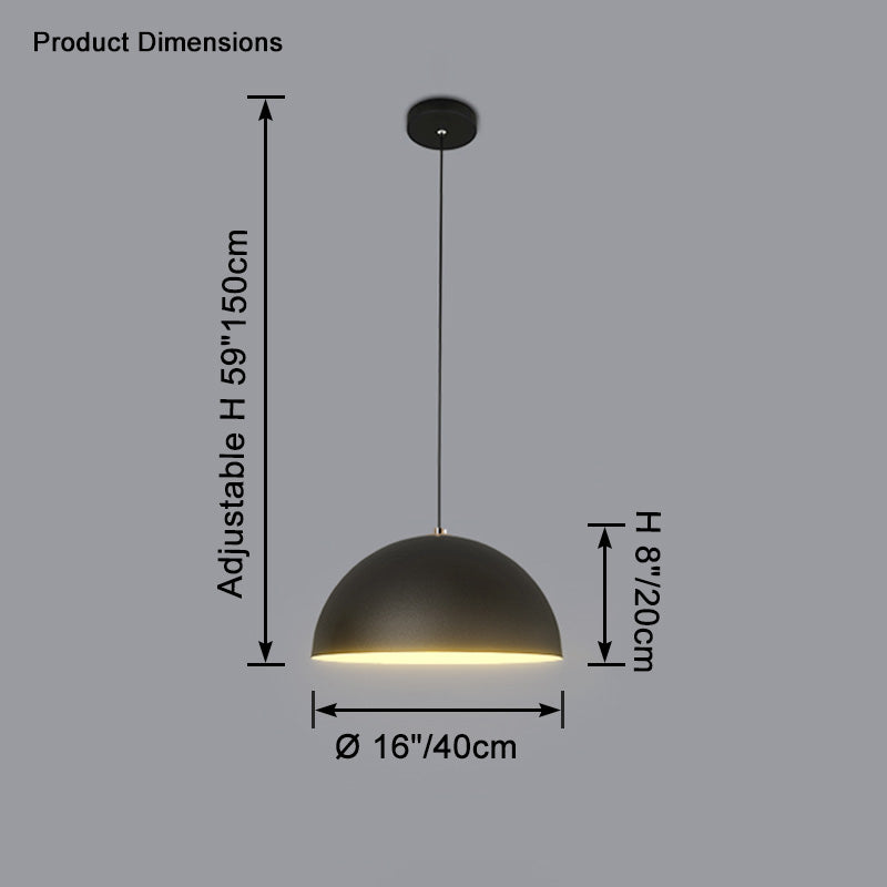 Lámpara colgante WOMO Dome de hierro - WM2621