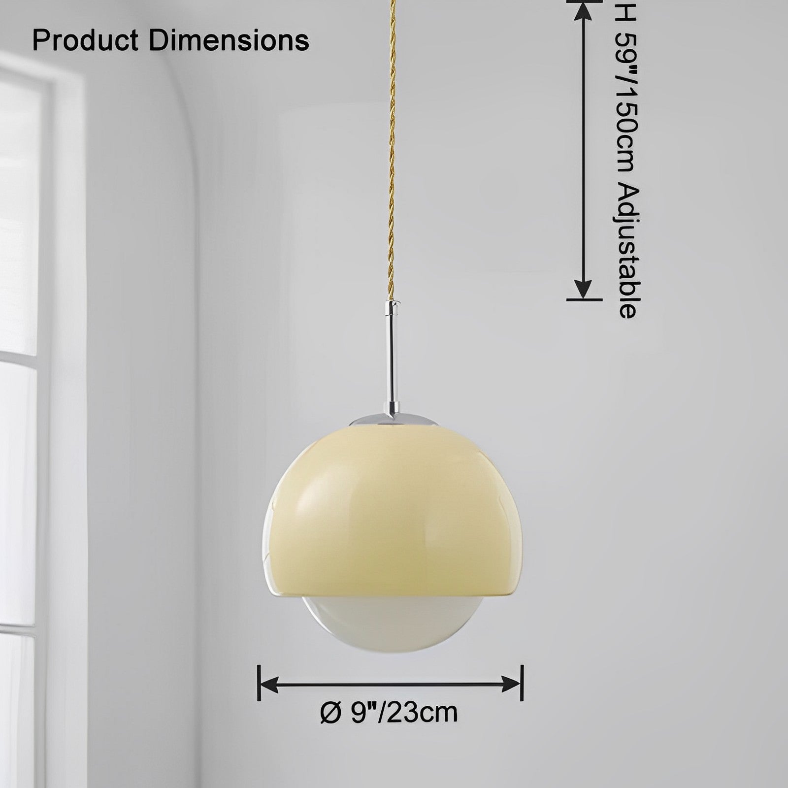 Lámpara colgante WOMO Globe de cristal - WM2658