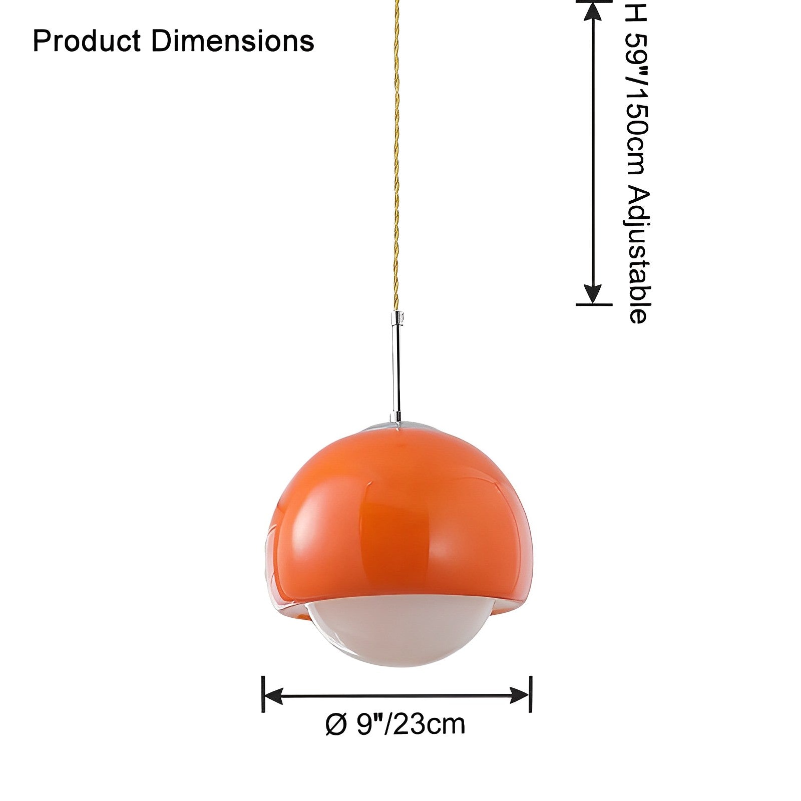 Lámpara colgante WOMO Globe de cristal - WM2658