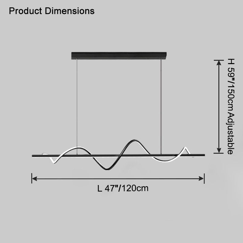 Lámpara colgante lineal en espiral WOMO-WM2763