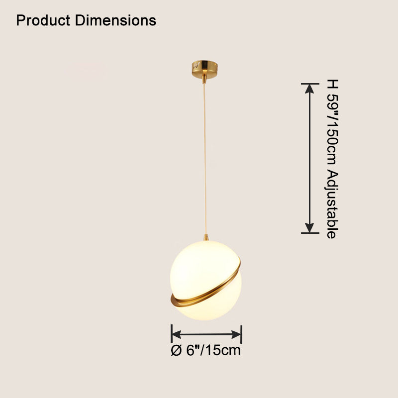 WOMO Carved Glass Globe Pendant Light - WM2679