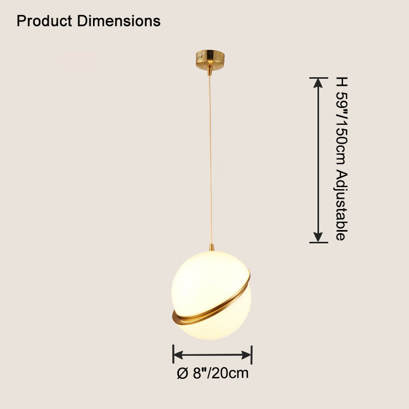 WOMO Carved Glass Globe Pendant Light - WM2679