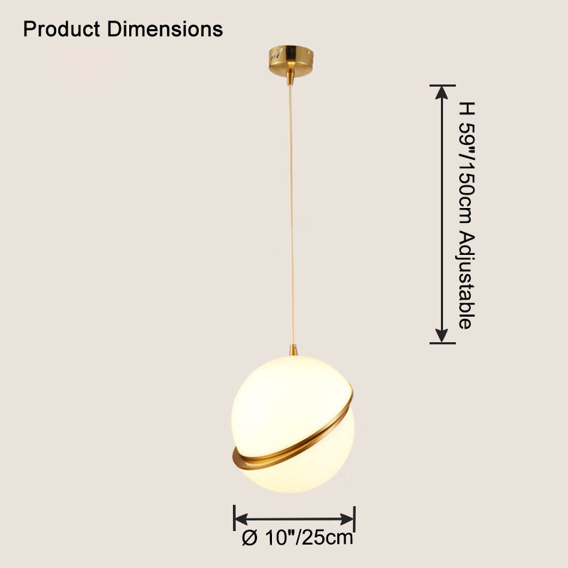 WOMO Carved Glass Globe Pendant Light - WM2679