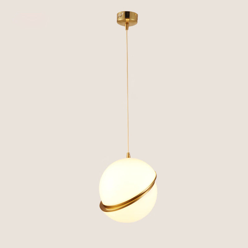 WOMO Carved Glass Globe Pendant Light - WM2679