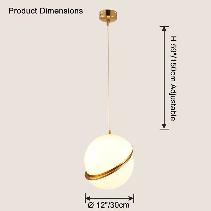 WOMO Carved Glass Globe Pendant Light - WM2679