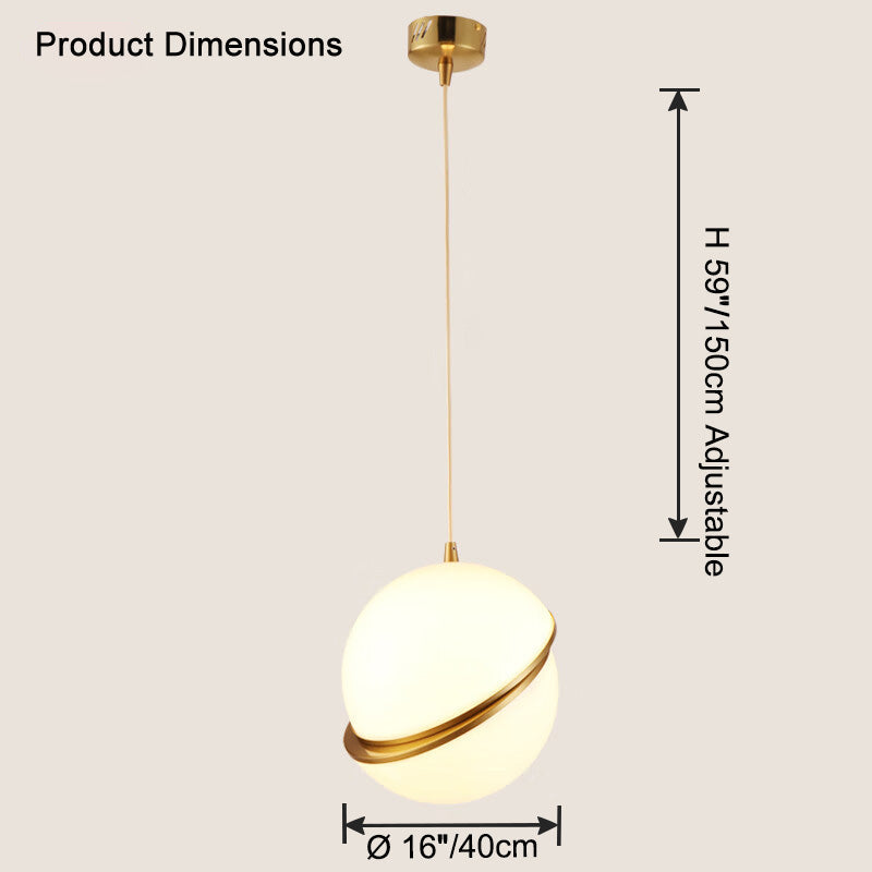 WOMO Carved Glass Globe Pendant Light - WM2679