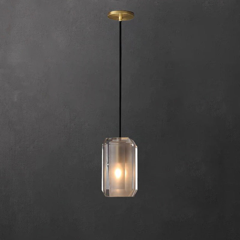 Lámpara colgante rectangular de cristal WOMO-WM2682
