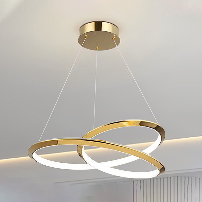 Lámpara de araña WOMO Gold Swirl-WM2707