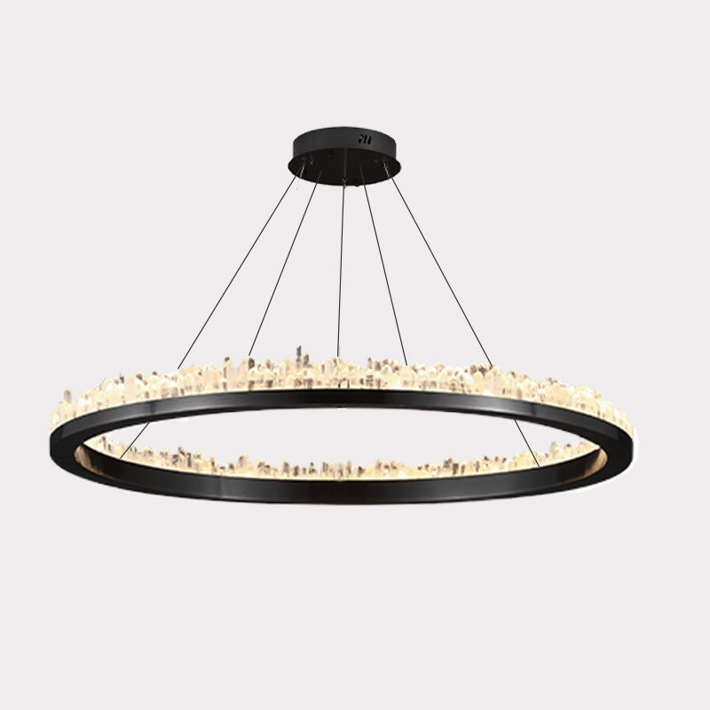 WOMO Rock Crystal LED Circular Chandelier - WM2715