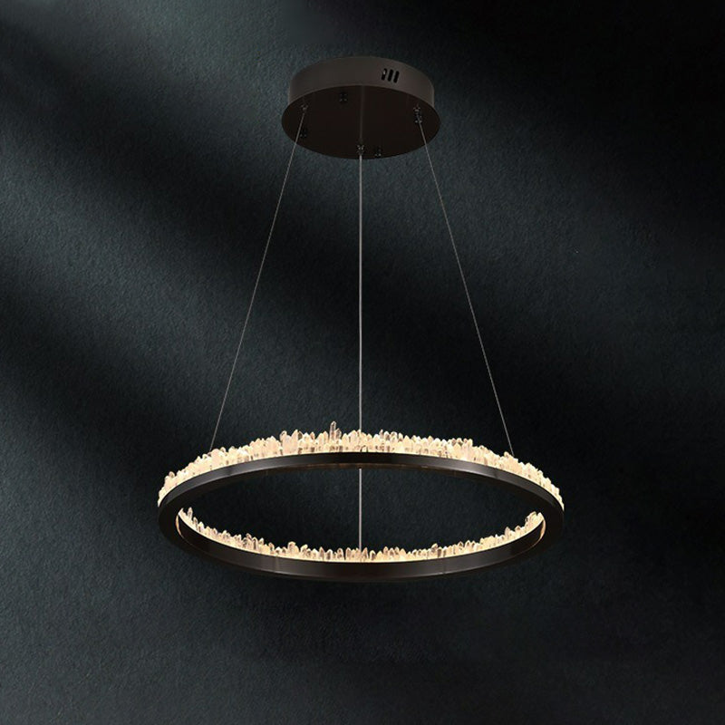 WOMO Rock Crystal LED Circular Chandelier - WM2715