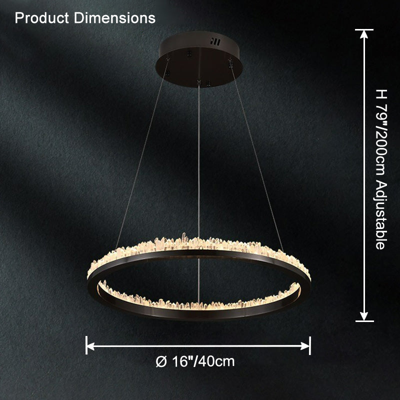 WOMO Rock Crystal LED Circular Chandelier - WM2715