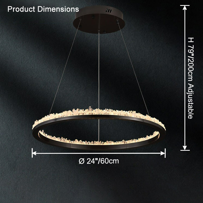 WOMO Rock Crystal LED Circular Chandelier - WM2715