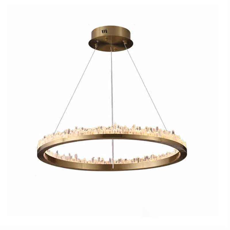 WOMO Rock Crystal LED Circular Chandelier - WM2715
