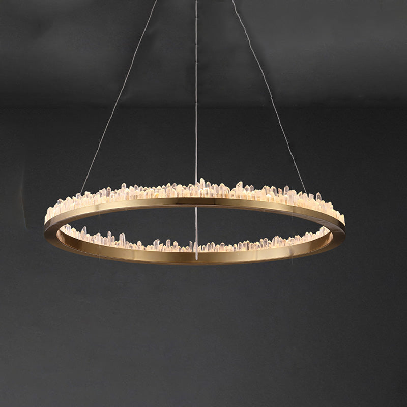 WOMO Rock Crystal LED Circular Chandelier - WM2715
