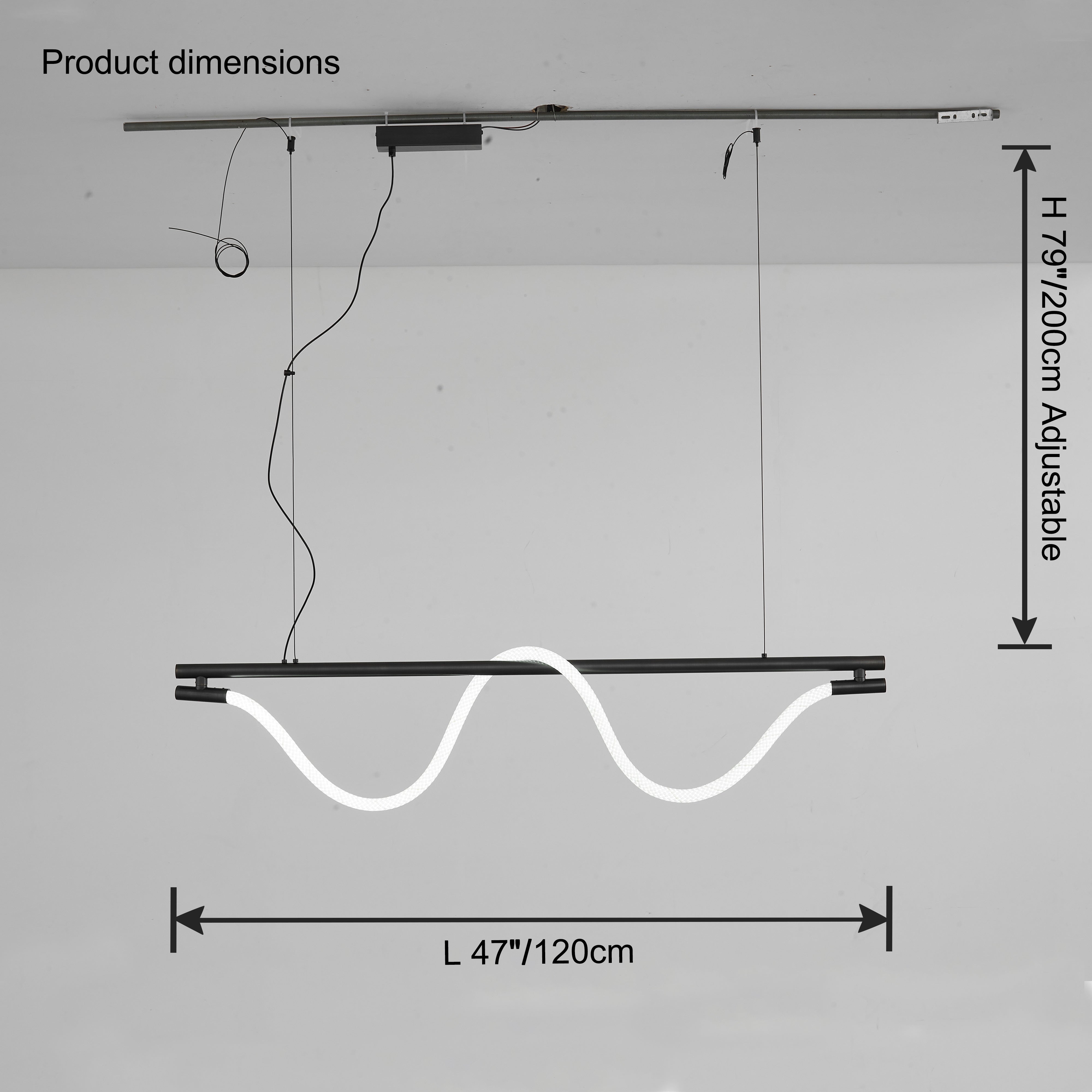 Lámpara de araña lineal LED WOMO Rope - WM2742