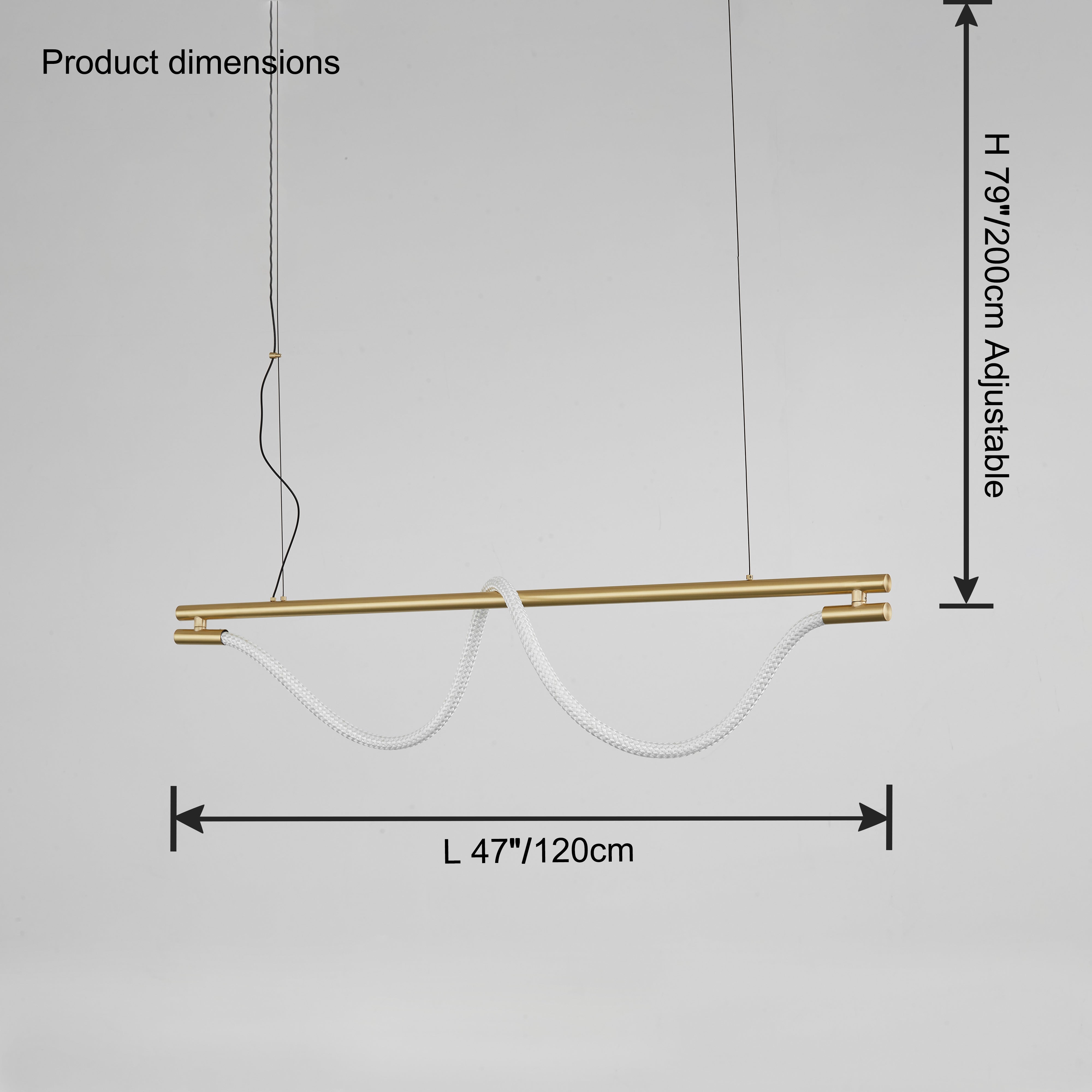 Lámpara de araña lineal LED WOMO Rope - WM2742