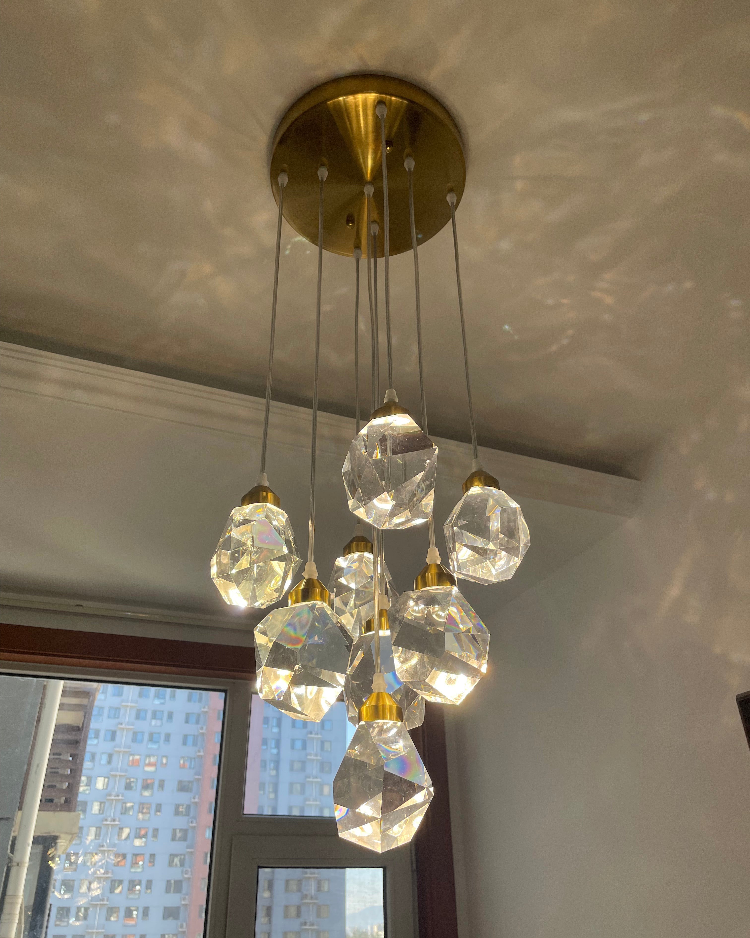WOMO Lámparas Colgantes Cristal Múltiple Luces-WM2189