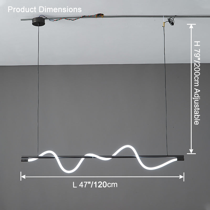 Lámpara de araña lineal LED WOMO Rope - WM2756
