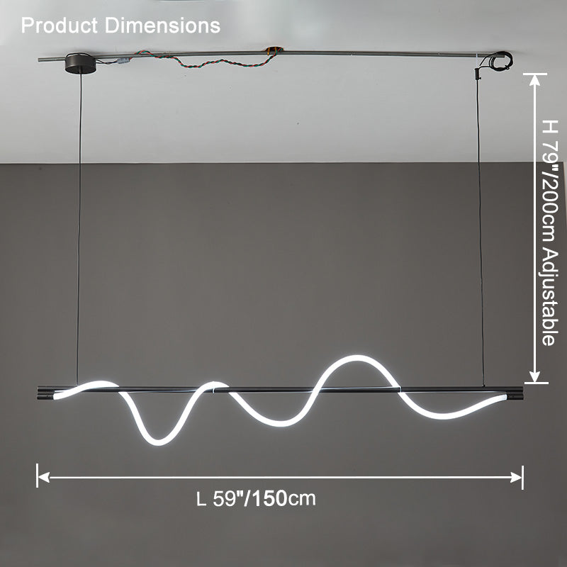 Lámpara de araña lineal LED WOMO Rope - WM2756